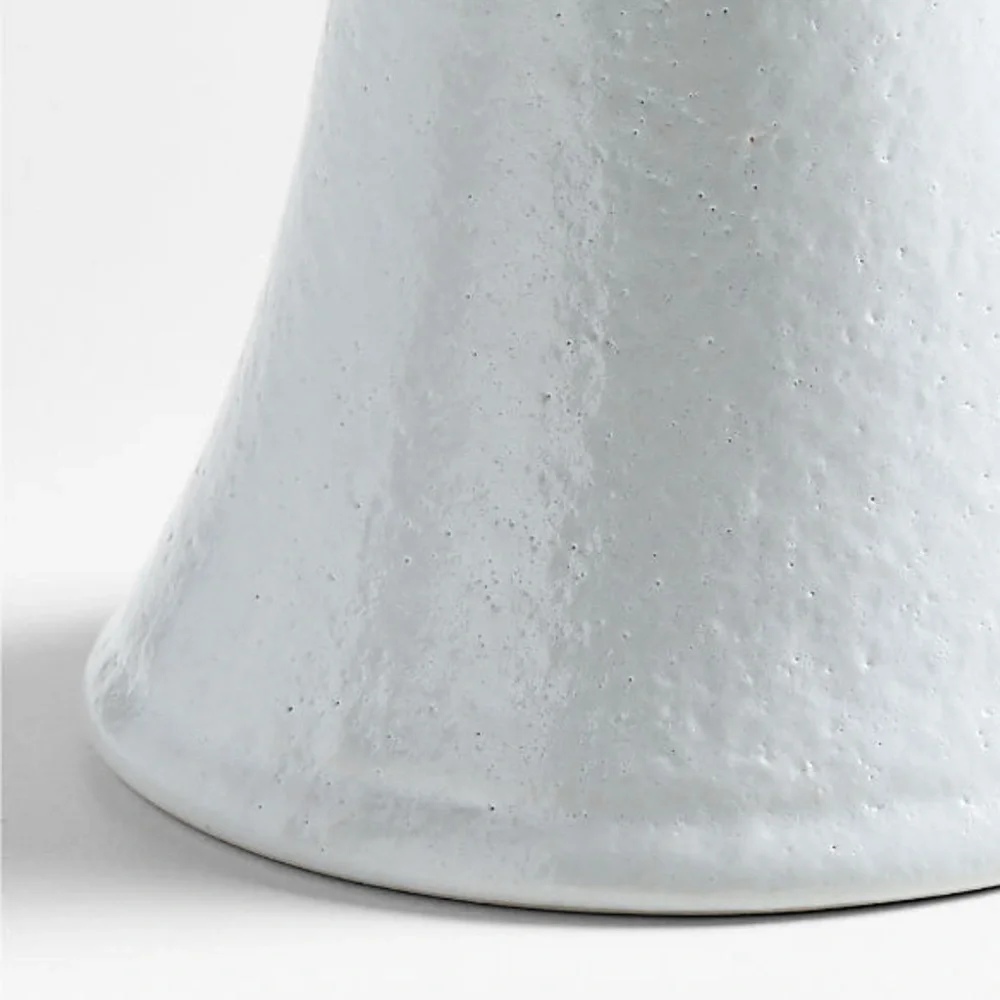 New 🇮🇹🕯️✨Crate&Barrel White Ceramic Tapered Candle Holder 9
